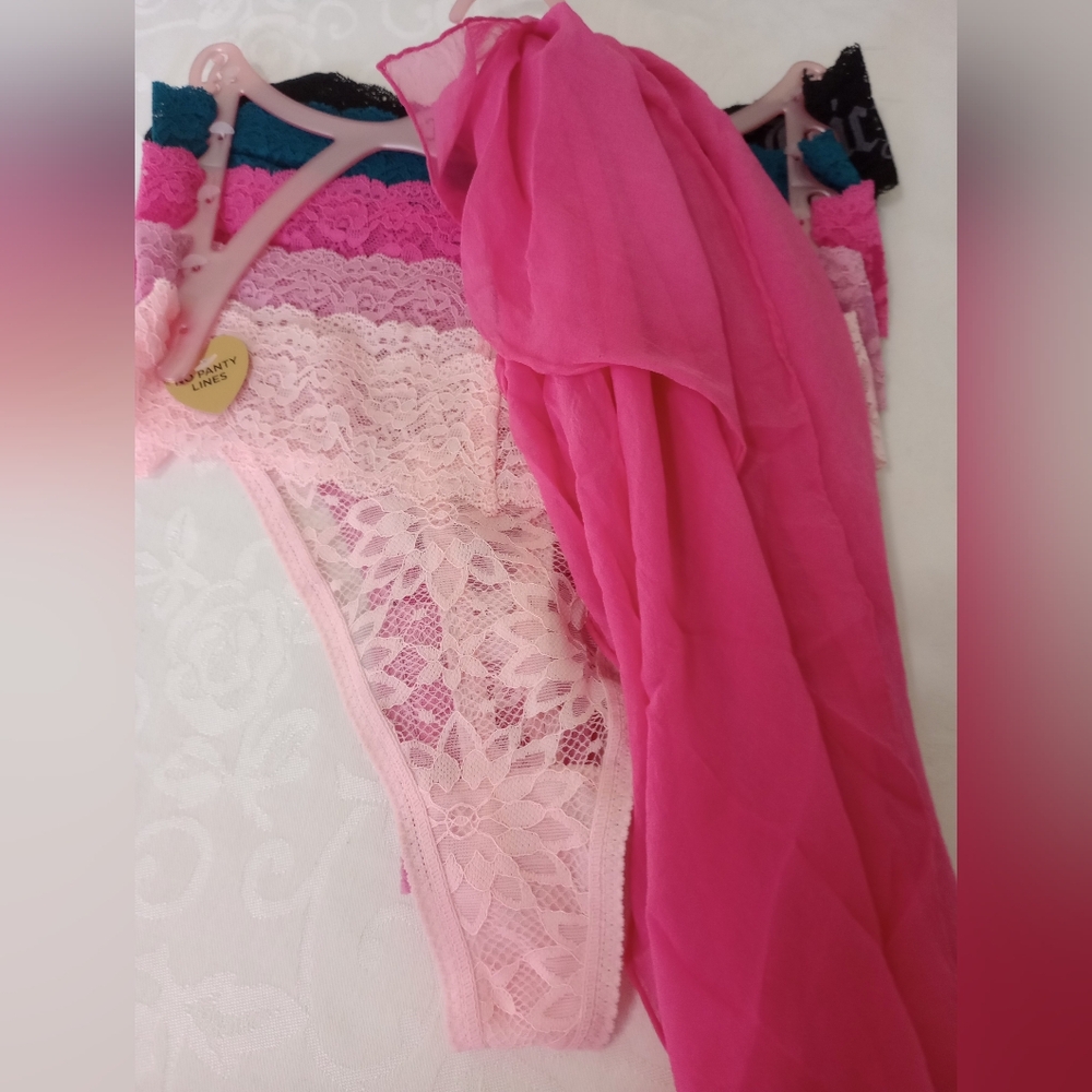 Bundle-Juice Couture Women Panties, Multi Colors And Soft Scarf For Women.